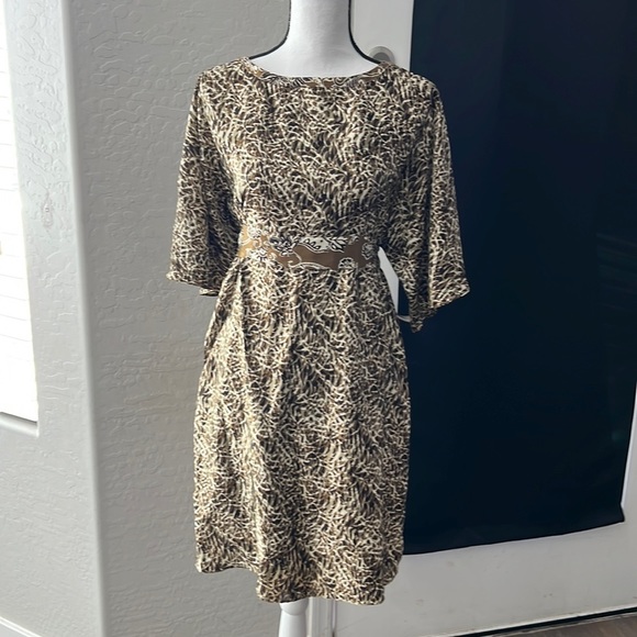 NWOT, SIGNATURE by ROBBIE BEE, Tieback, Printed, Dress, Size 10P - Picture 2 of 10